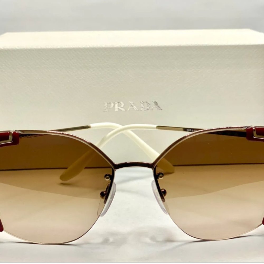 GOLD BORDEAUX PRADA SUNGLASSES